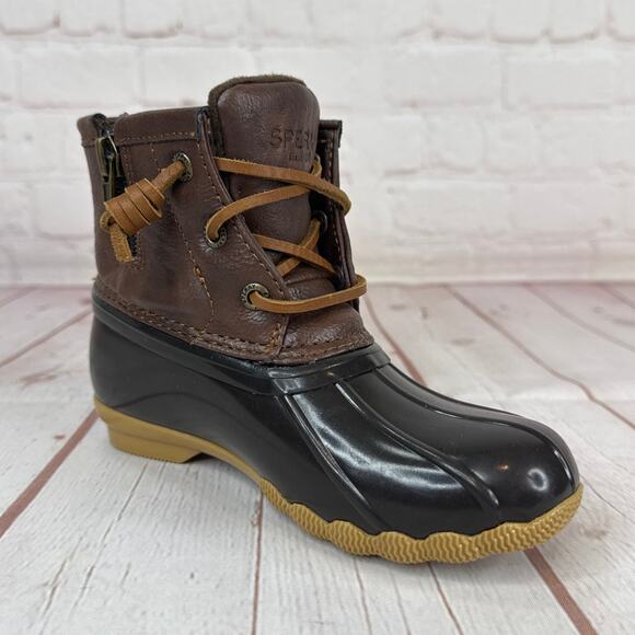 Sperry Top-Sider Saltwater Duck Brown Boots Toddlers Size 6 - Picture 2 of 9